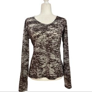 Stina Sayre Luxe Long Sleeve Print Tee Shirt